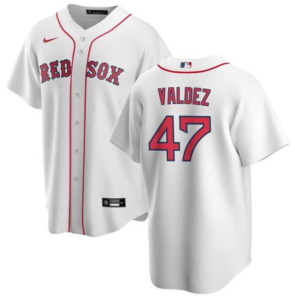 Men%27s Boston Red Sox #47 Enmanuel Valdez White Cool Base Stitched Baseball Jerseys Dzhi->boston red sox->MLB Jersey